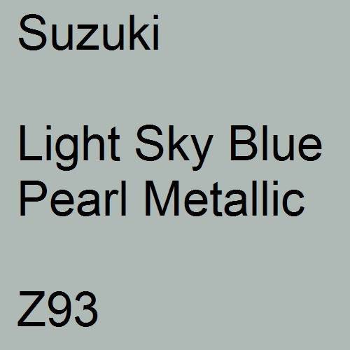 Suzuki, Light Sky Blue Pearl Metallic, Z93.